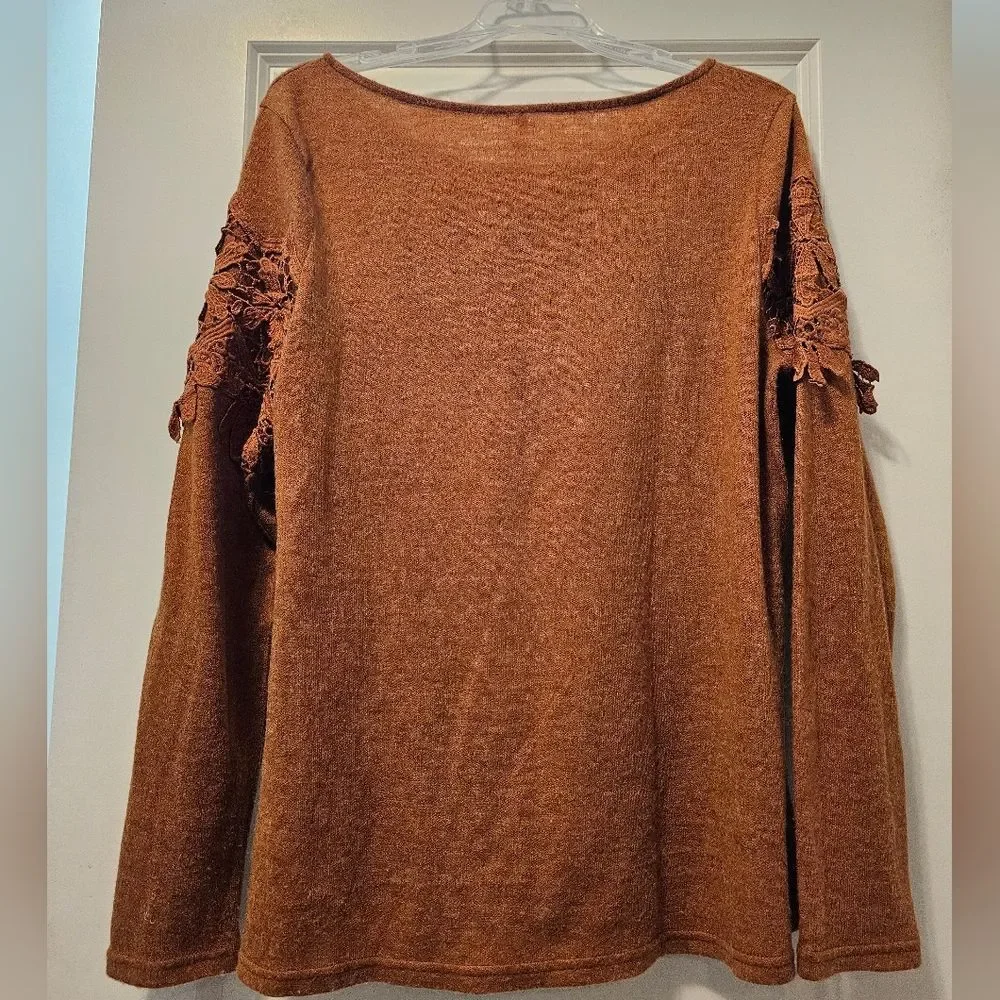 Women's Mittoshop Boutique Brown Sweater SZ L NWOT